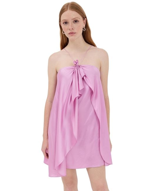 Acne Pink Satin Dress