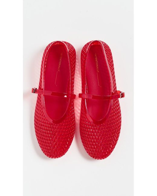 INTENTIONALLY ______ Red Classy Jelly Flats