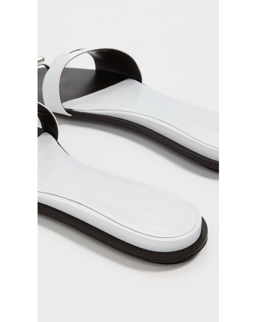 Tory Burch Black Pierced Slides