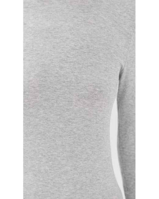 Tibi White Circular Ribbed Crew Neck Pullover T-Shirt