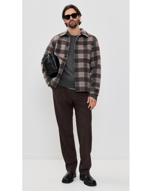 Rag & Bone Black Chevron Wool Knit Crew for men