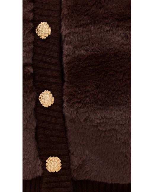 Cara Cara Brown Logan Faux Fur Jacket