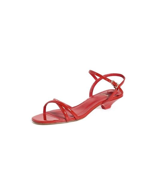 Larroude Red Charlotte Sandals