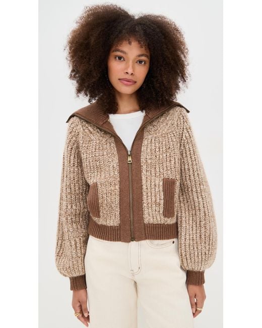 Ba&sh Brown Rabel Cardigan