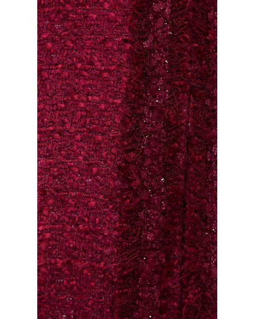 Alice + Olivia Red Landon Cropped Box Jacket