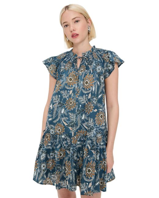 Cleobella Blue Lydia Mini Dress