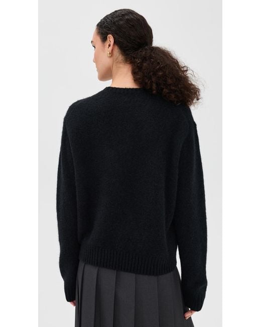 Polo Ralph Lauren Black Wool Blend Long Sleeve Crew Neck Sweater