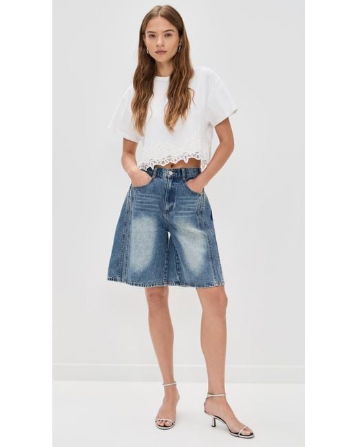 LoveShackFancy Blue Karolin Tee