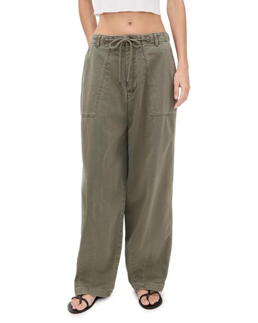 James Perse Green Oversized Military Pants