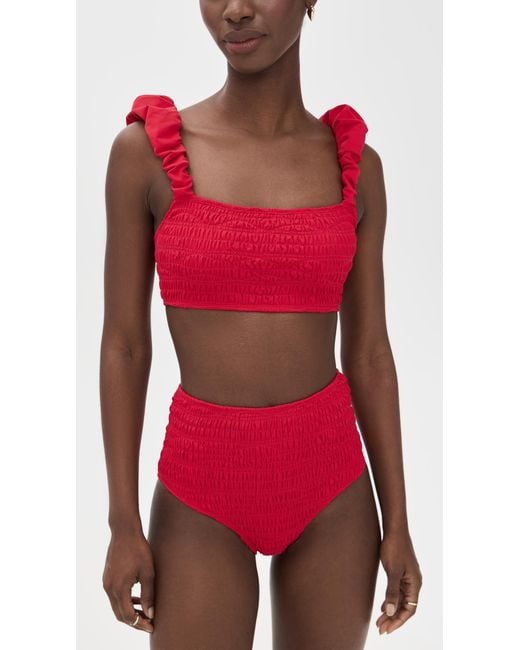 Sea Red Selma Solid Bikini Top