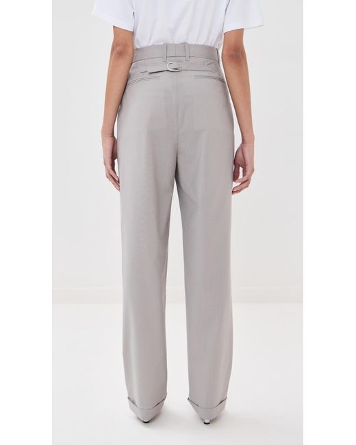 Peter Do White Jade Pleated Pants