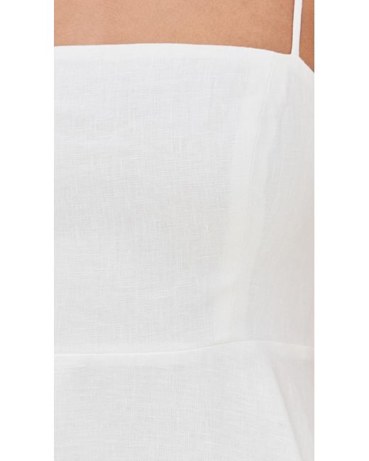Reformation White Monette Linen Dress