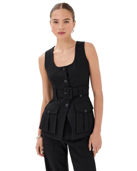 Veronica Beard Black Becker Vest
