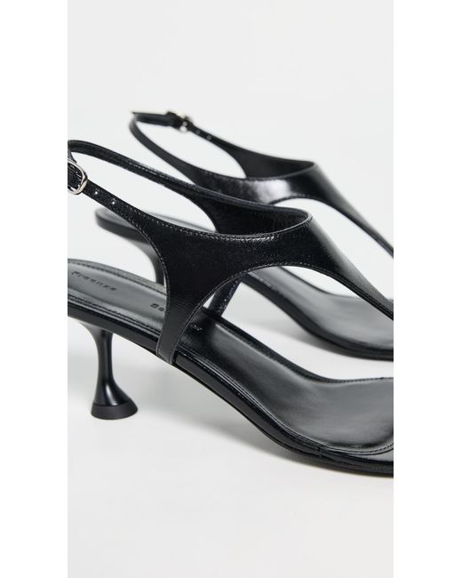 Proenza Schouler Black Tee Thong Sandals