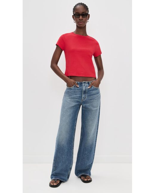 Agolde Red Adine Shrunken Tee