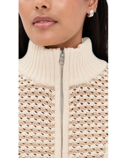 Staud Blue Cropped Hampton Sweater