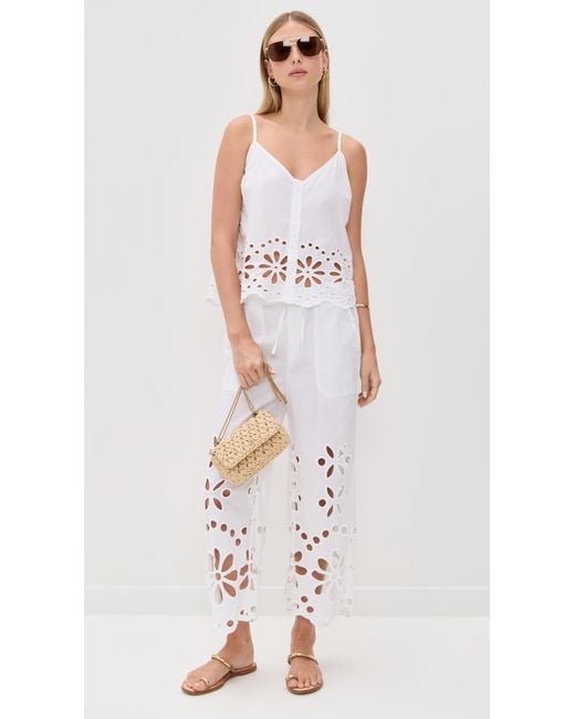 Splendid White Emma Eyelet Tank