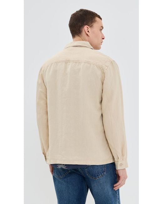 Far Afield Blue Bisset Linen Jacket for men