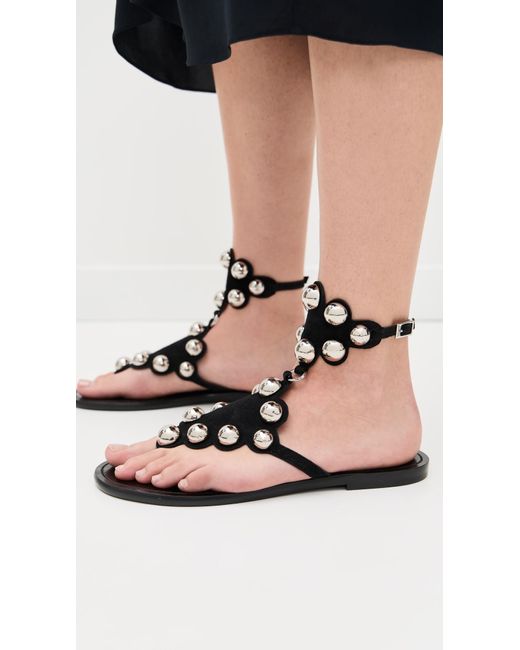 Isabel Marant Black Velvee Sandals