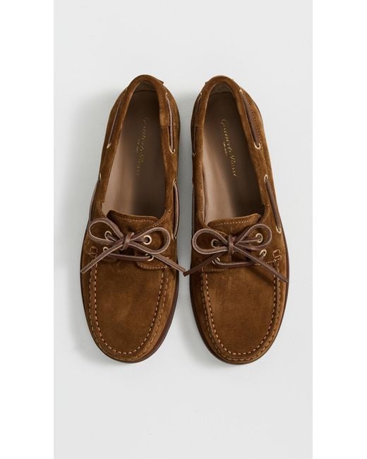 Gianvito Rossi Brown The Vande Boat Shoes