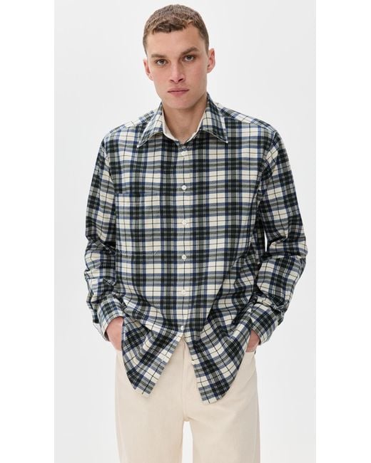 MM6 by Maison Margiela Reversible Plaid Shirt for Men | Lyst