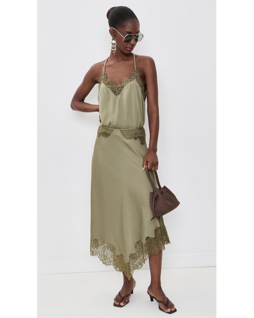 Ba&sh Green Coni Skirt