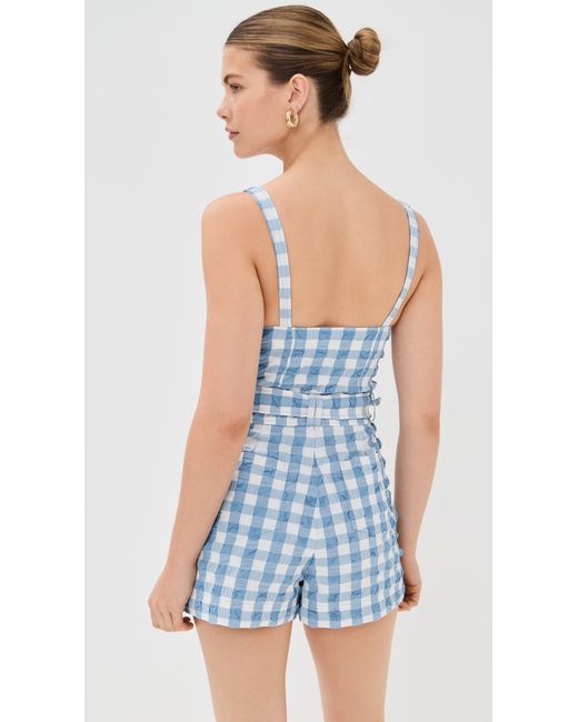 Jonathan Simkhai Blue Kai Bustier Romper