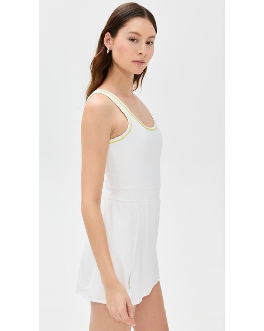 Splits59 White Martina Rigor Dress With Piping