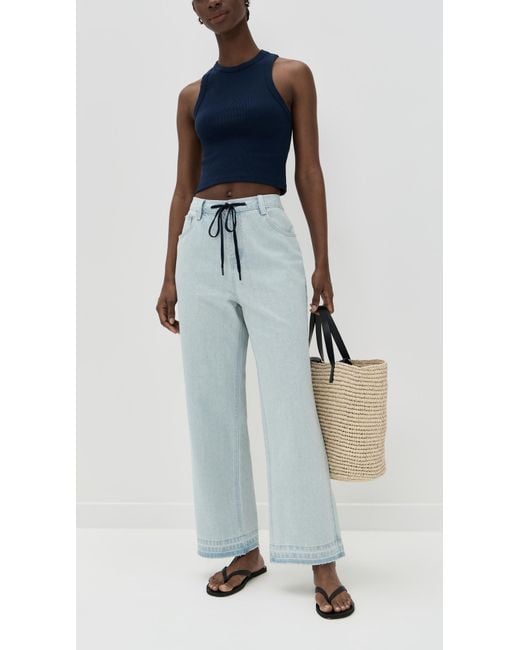 Line & Dot Blue Elowen Pants