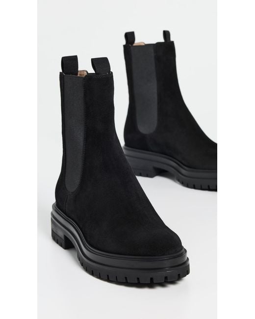Gianvito Rossi Black Chester Suede Boots