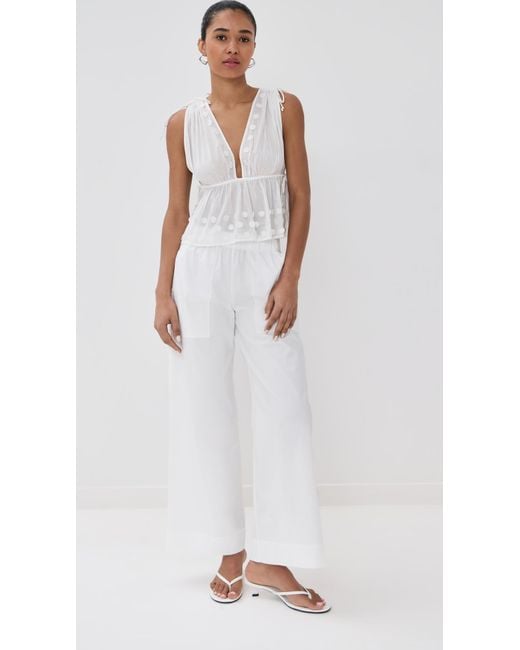 Jonathan Simkhai White Arden Pull On Pants