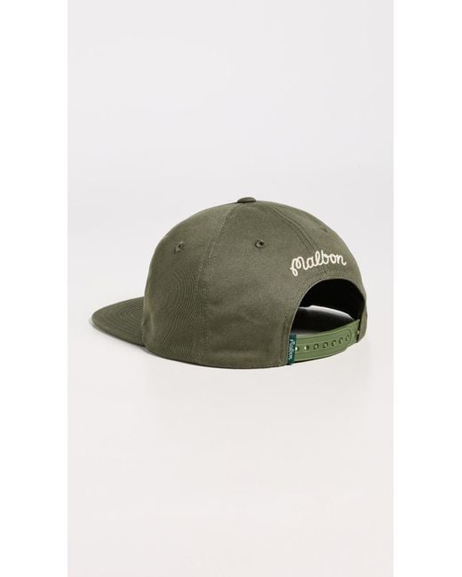 Malbon Green Horizon Snapback Cap for men
