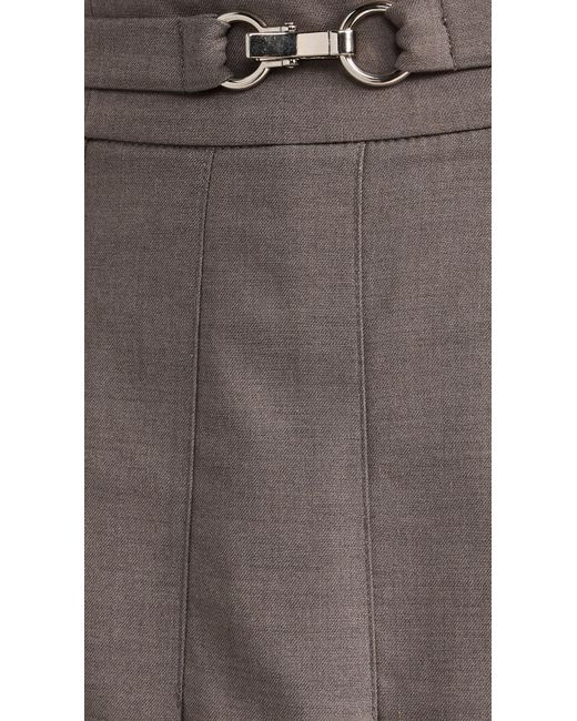 ROKH Gray Box Pleats Midi Skirt