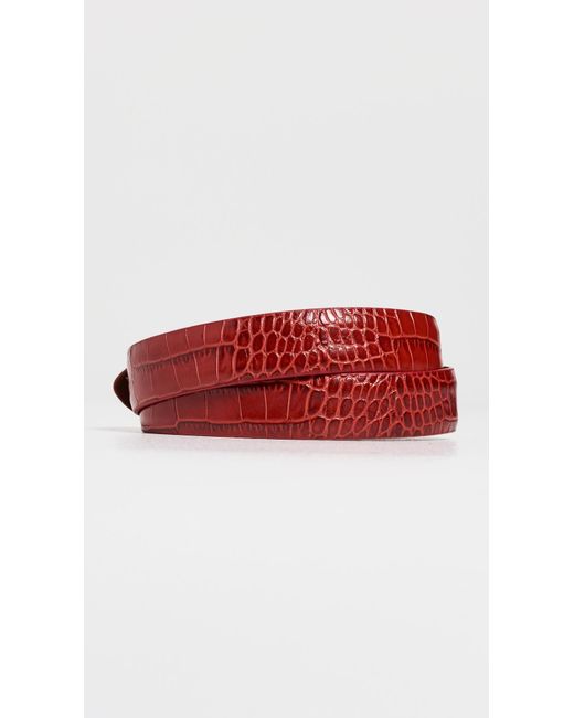 Andersons Red Narrow Semi Formal Crock Print Belt