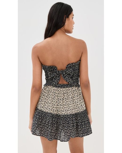 Sea Black Panna Color Block Smocked Coverup