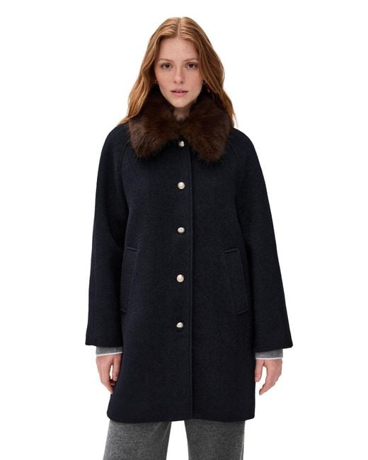 DUNST Black Boucle Wool Half Coat