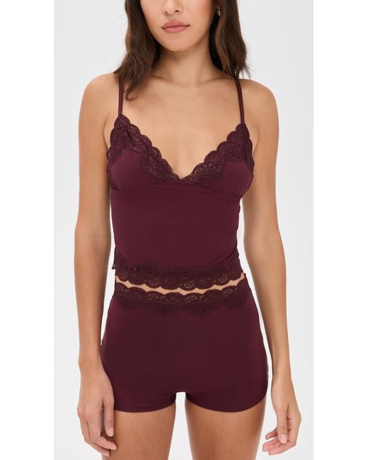 KAT THE LABEL Purple Hugo Camisole