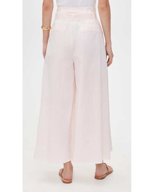 L'Agence Pink Lowen Paperbag Cropped Pants