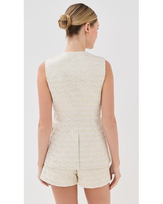 Veronica Beard White Lois Vest