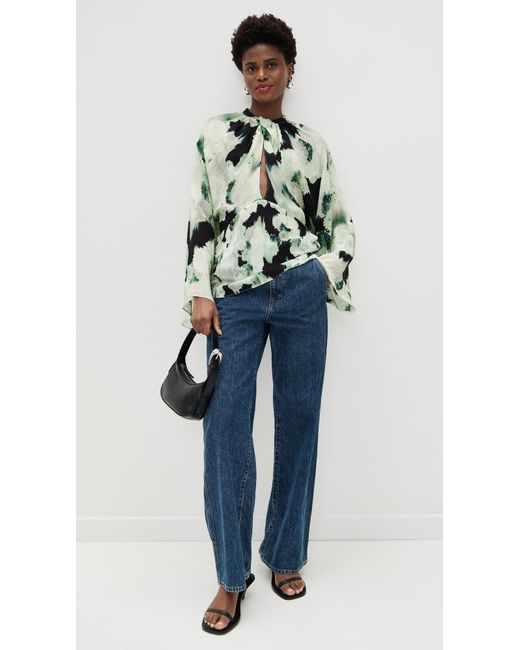 Rodebjer Green Newton Blurry Top