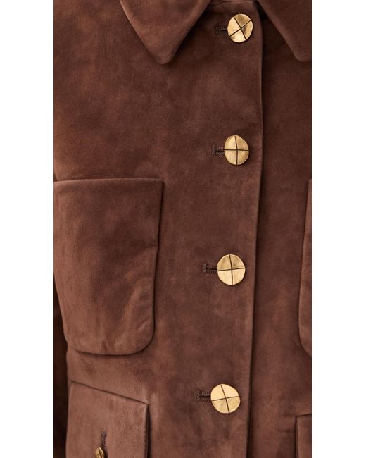 Altuzarra Brown Astley Suede Jacket