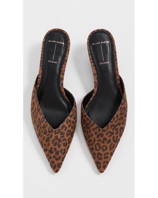 Black Suede Studio Black Sofia Suede Heels