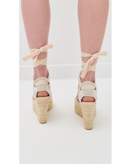 Soludos White Platform Wedge Espadrilles