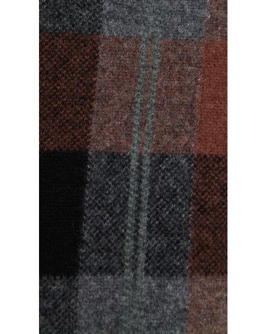 Vince Black Check Plaid Cashmere Polo Cardigan