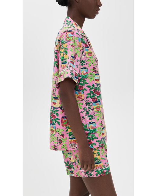 Printfresh Black Shorts Pajama Set