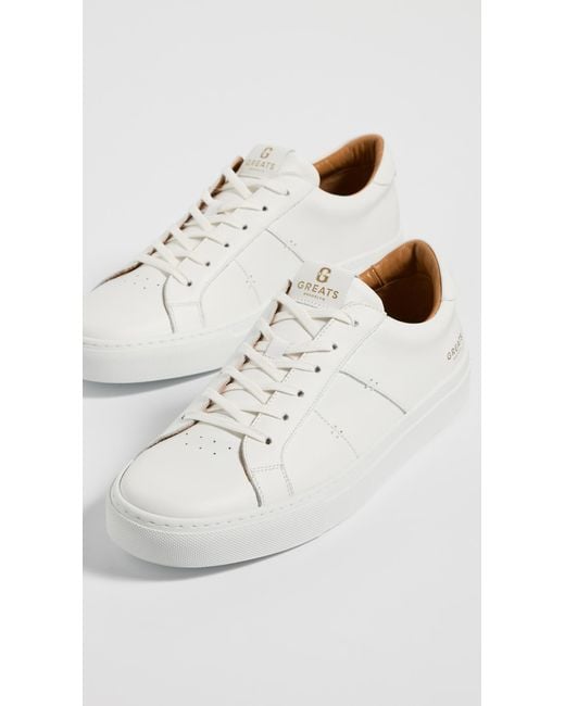 GREATS White Royale 2.0 Leather Sneakers 9 for men