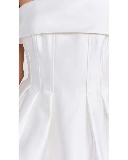 Rebecca Vallance White Cristine Strapless Mini Dress