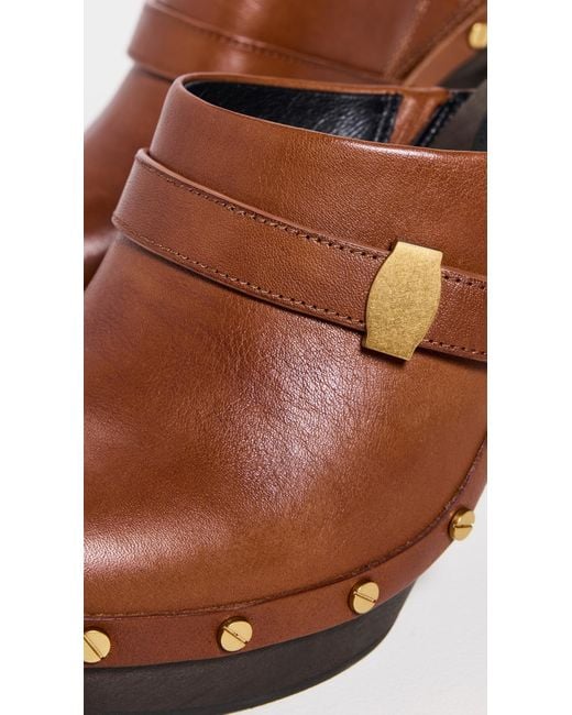 Veronica Beard Brown Giana Clogs