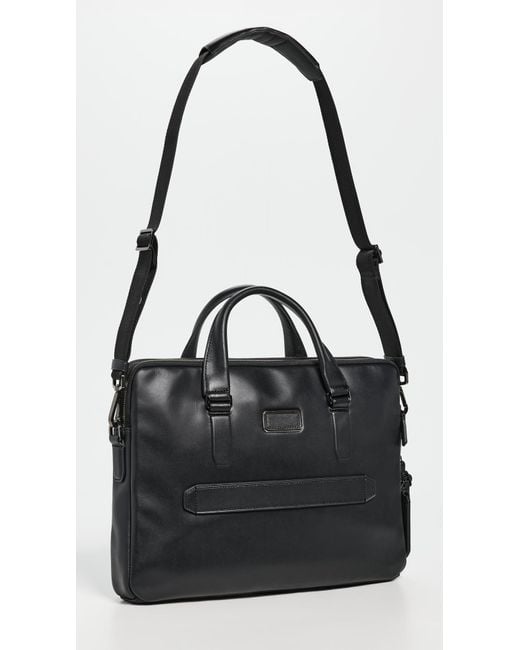 Tumi Black Sycamore Slim Briefcase for men