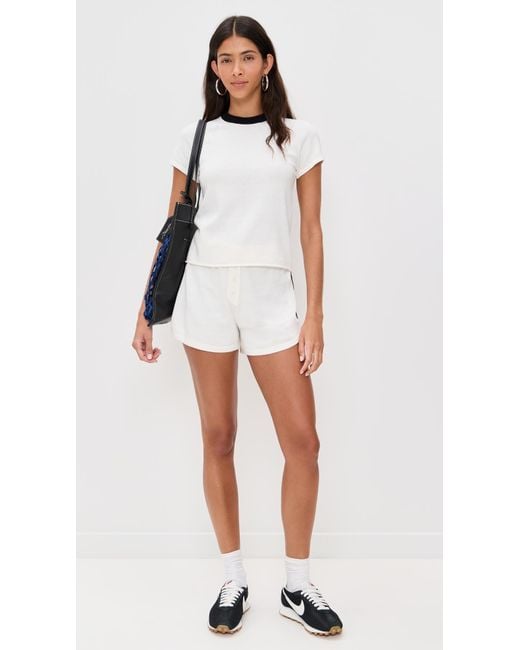 Le Bos White Ringer Tee